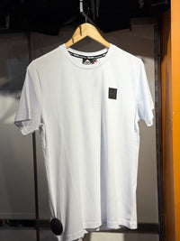 T shirt - helvetica blanc écriture dos