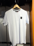 T shirt - helvetica blanc écriture dos